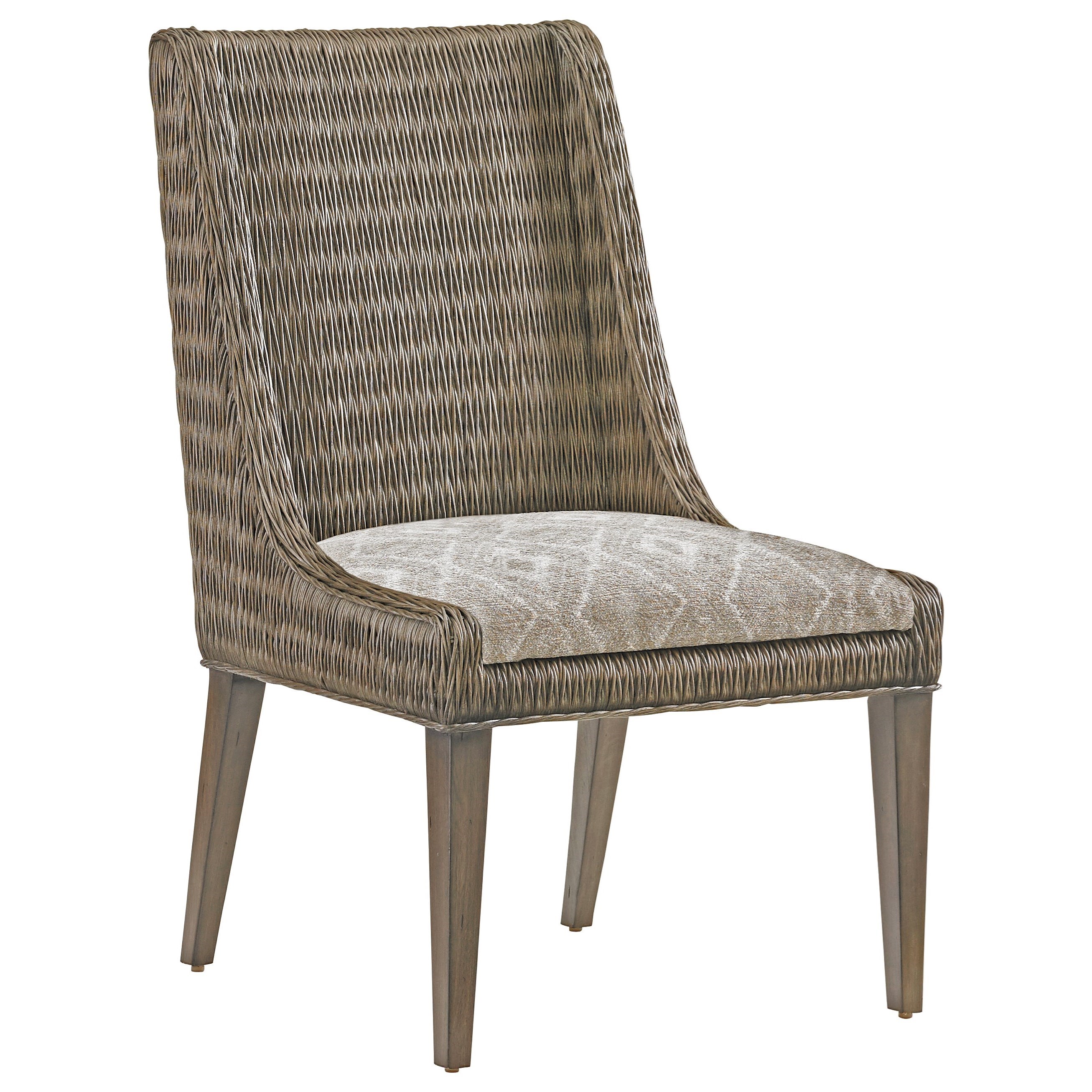Tommy Bahama Home Cypress Point Brandon Woven Rattan Side Chair with